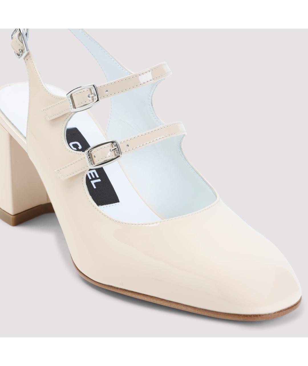 CAREL Бежевые туфли из лакированной кожи, фото 6