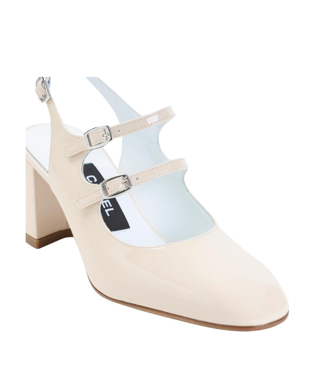 CAREL Бежевые туфли из лакированной кожи, фото 4