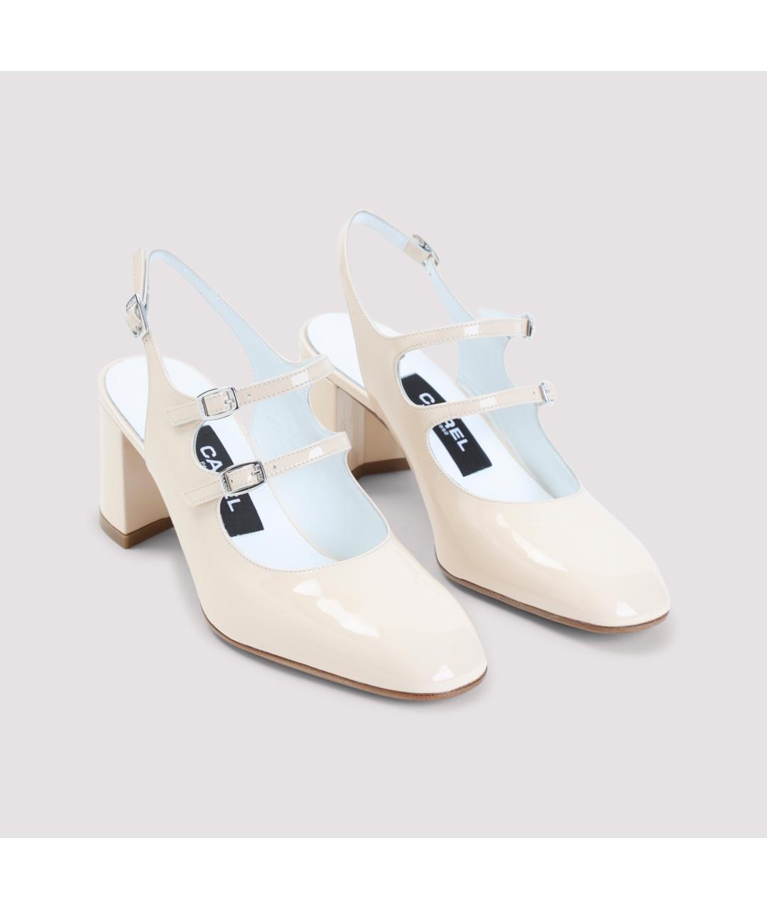 CAREL Бежевые туфли из лакированной кожи, фото 5