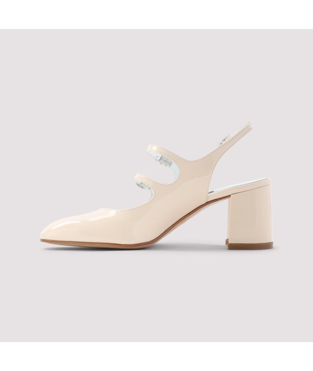 CAREL Бежевые туфли из лакированной кожи, фото 4