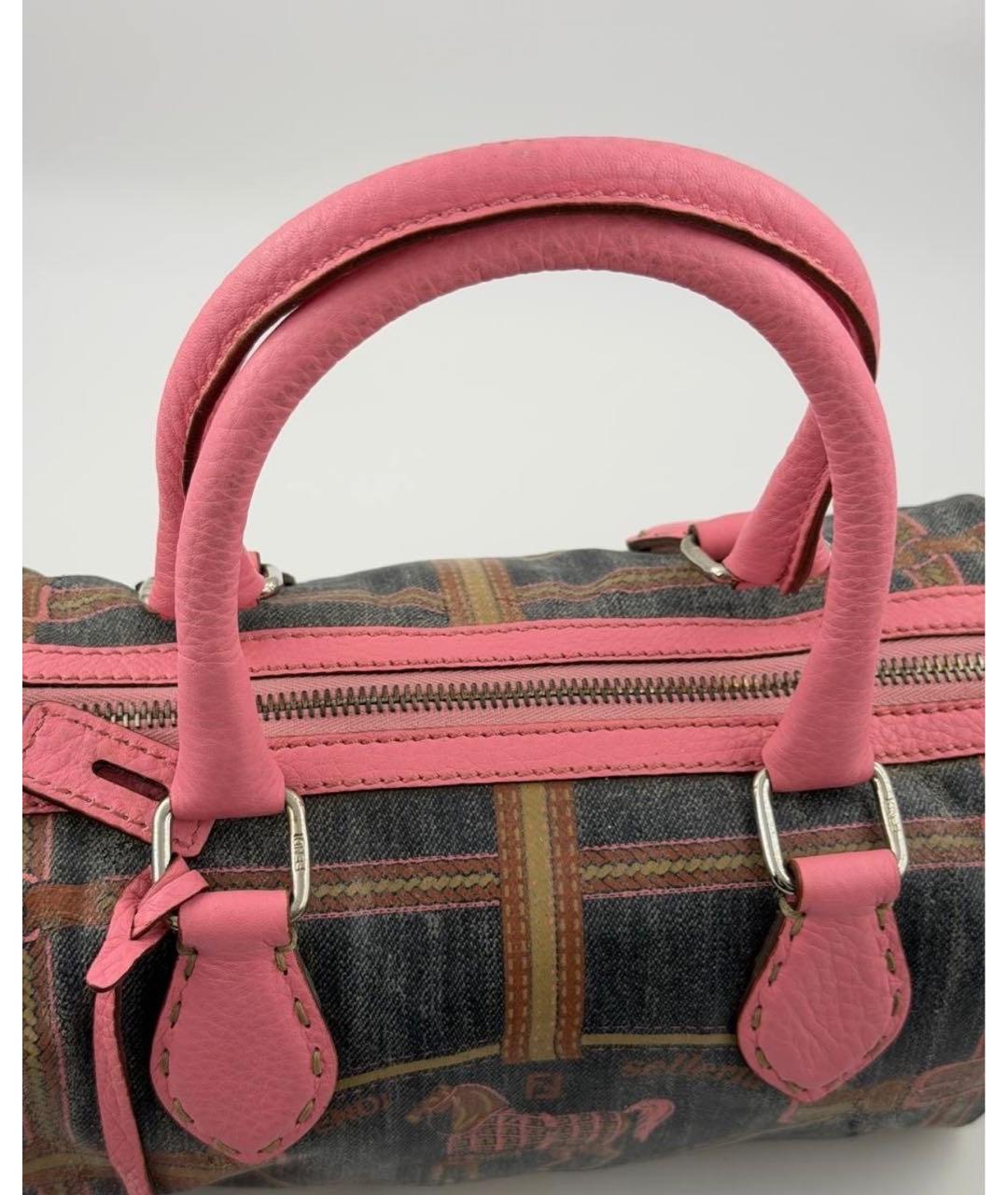 FENDI Темно-синяя сумка с короткими ручками, фото 6