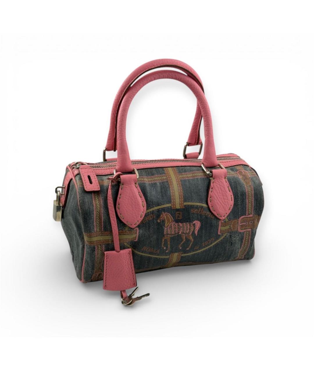 FENDI Темно-синяя сумка с короткими ручками, фото 8