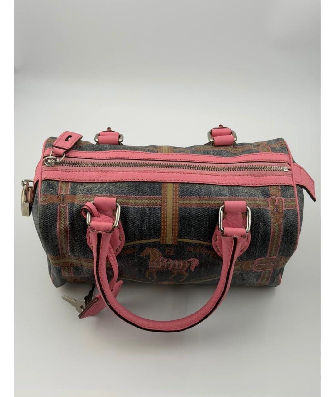 FENDI Темно-синяя сумка с короткими ручками, фото 3