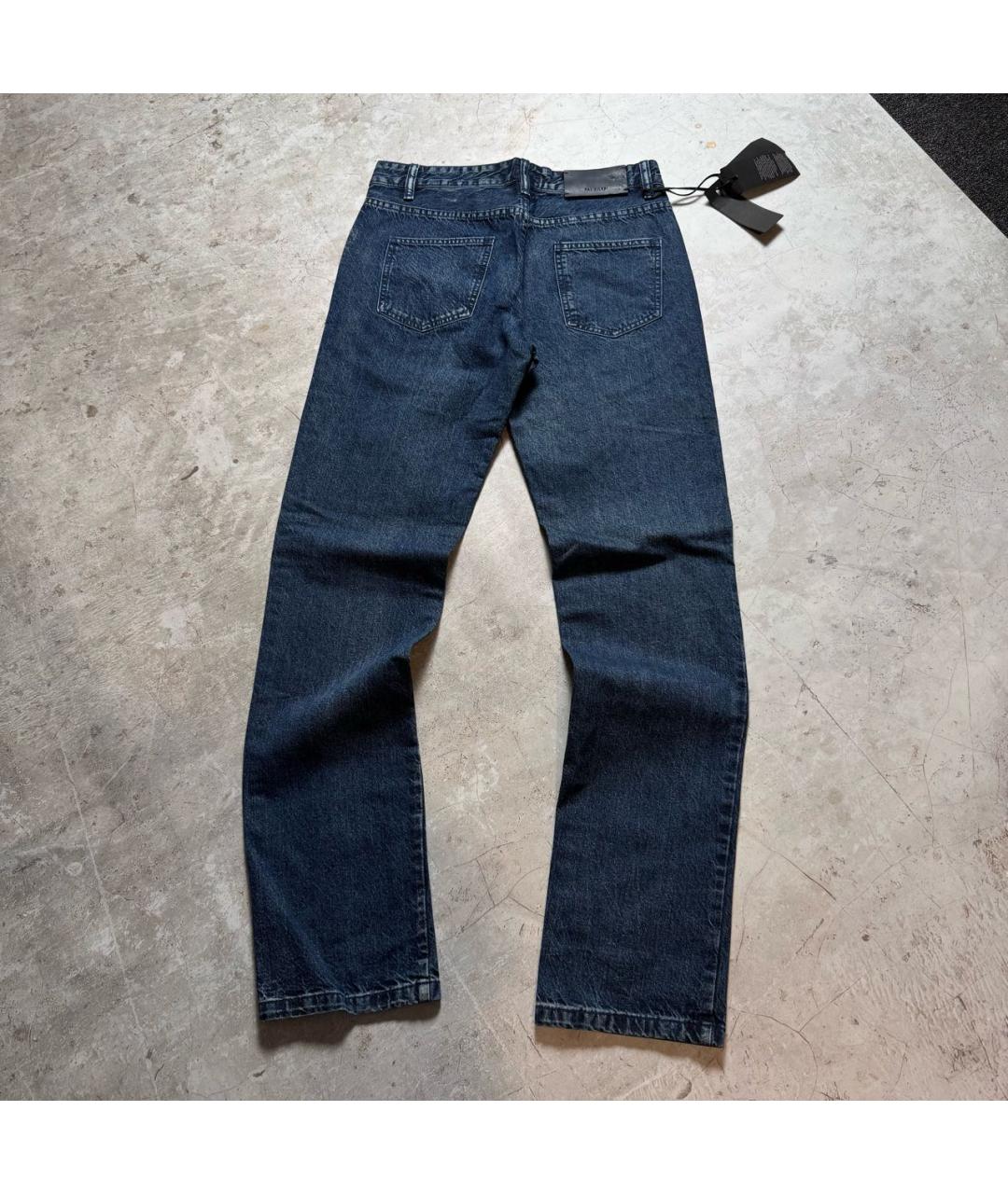 PAL ZILERI Темно-синие хлопко-эластановые прямые джинсы, фото 7