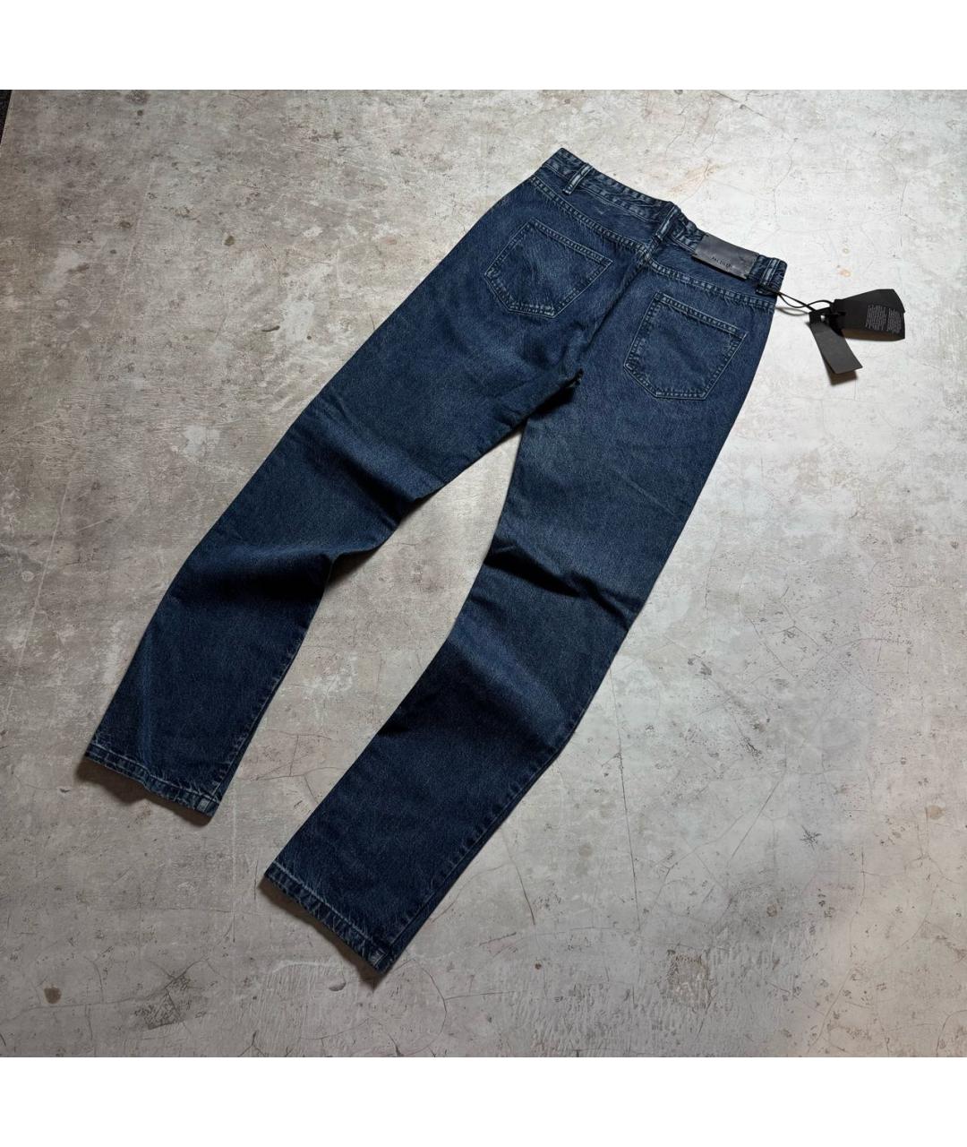 PAL ZILERI Темно-синие хлопко-эластановые прямые джинсы, фото 3