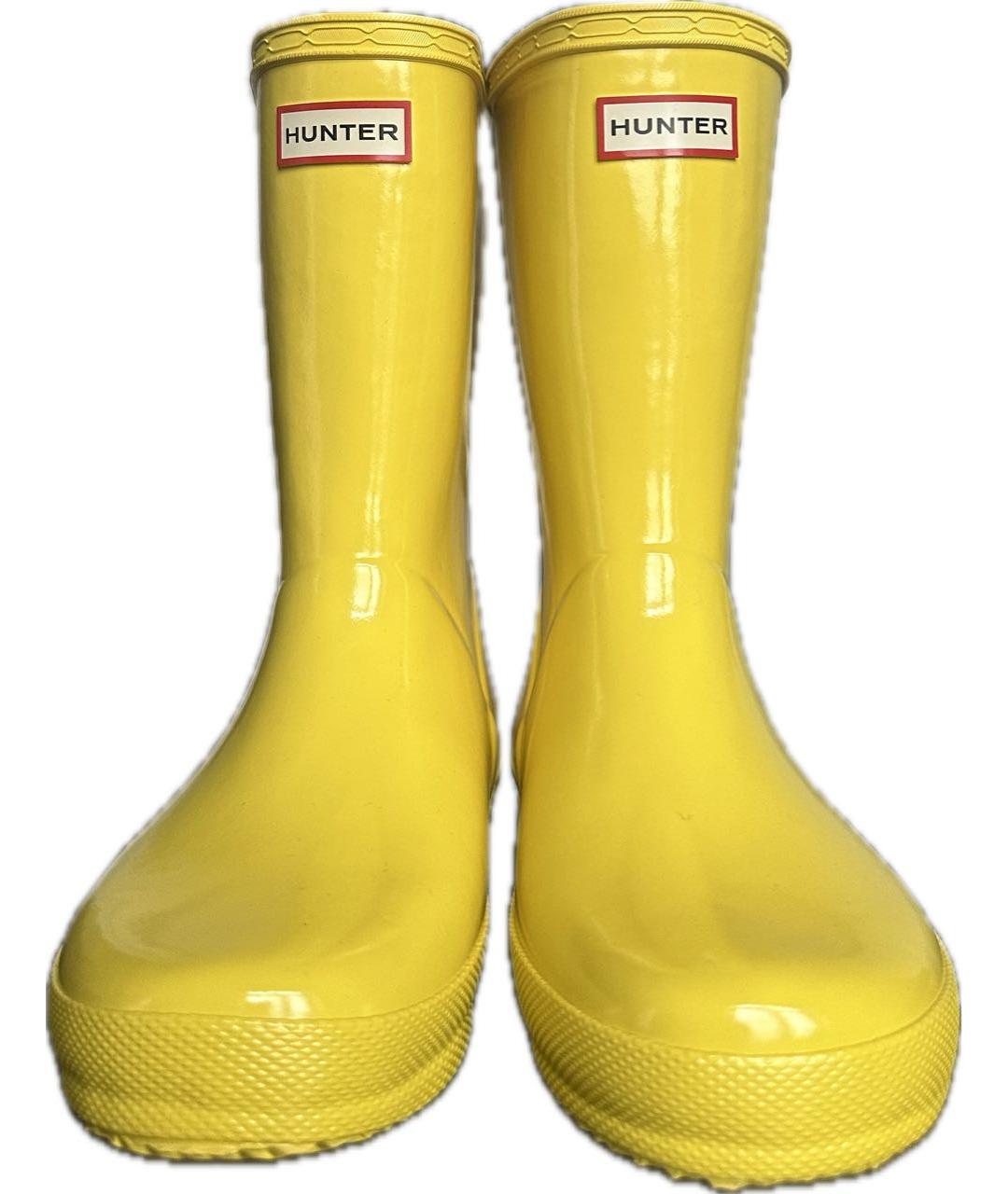 HUNTER KIDS Желтые резиновые сапоги, фото 2