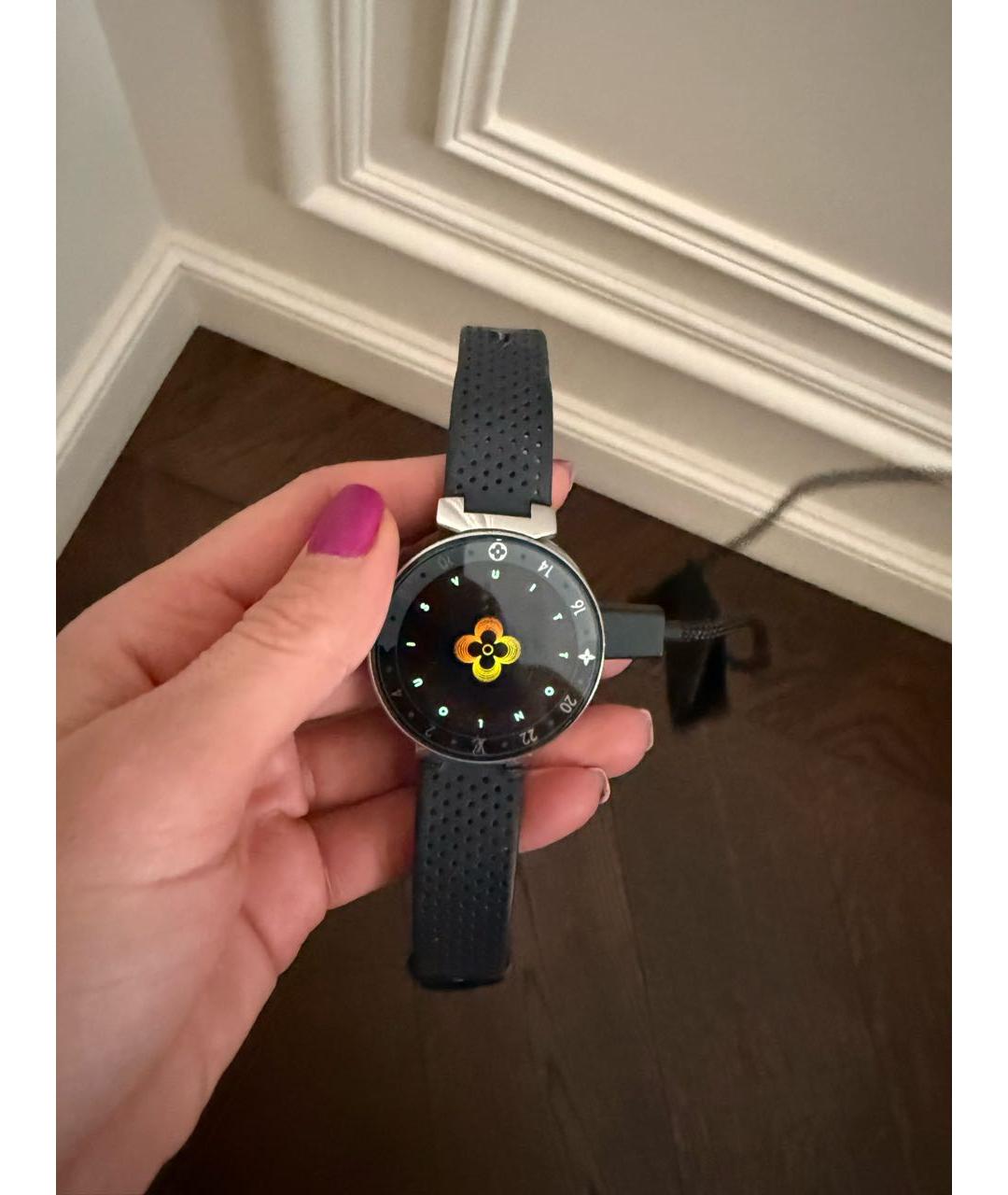 LOUIS VUITTON Черные часы, фото 9