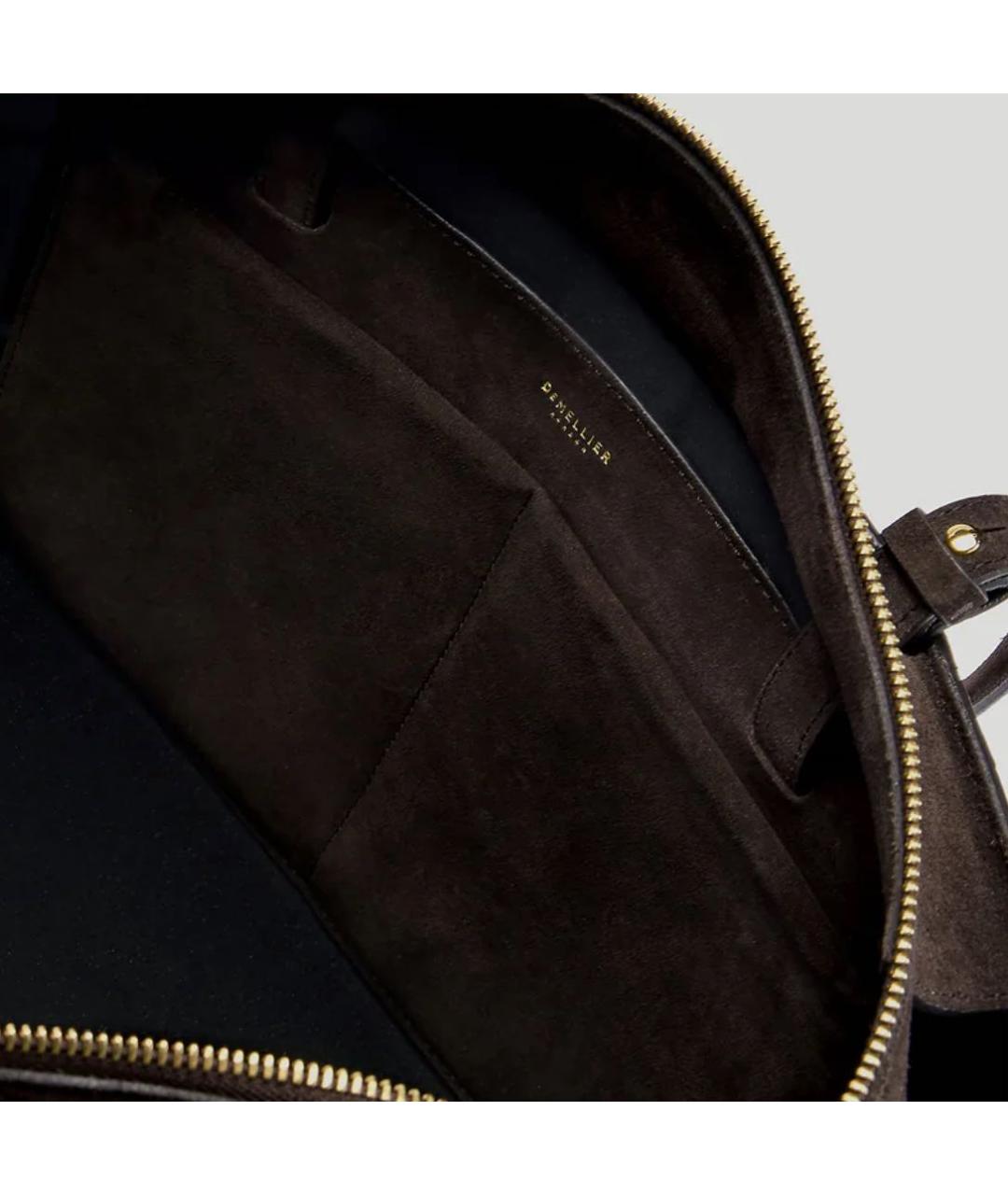 DEMELLIER Коричневая замшевая сумка тоут, фото 3