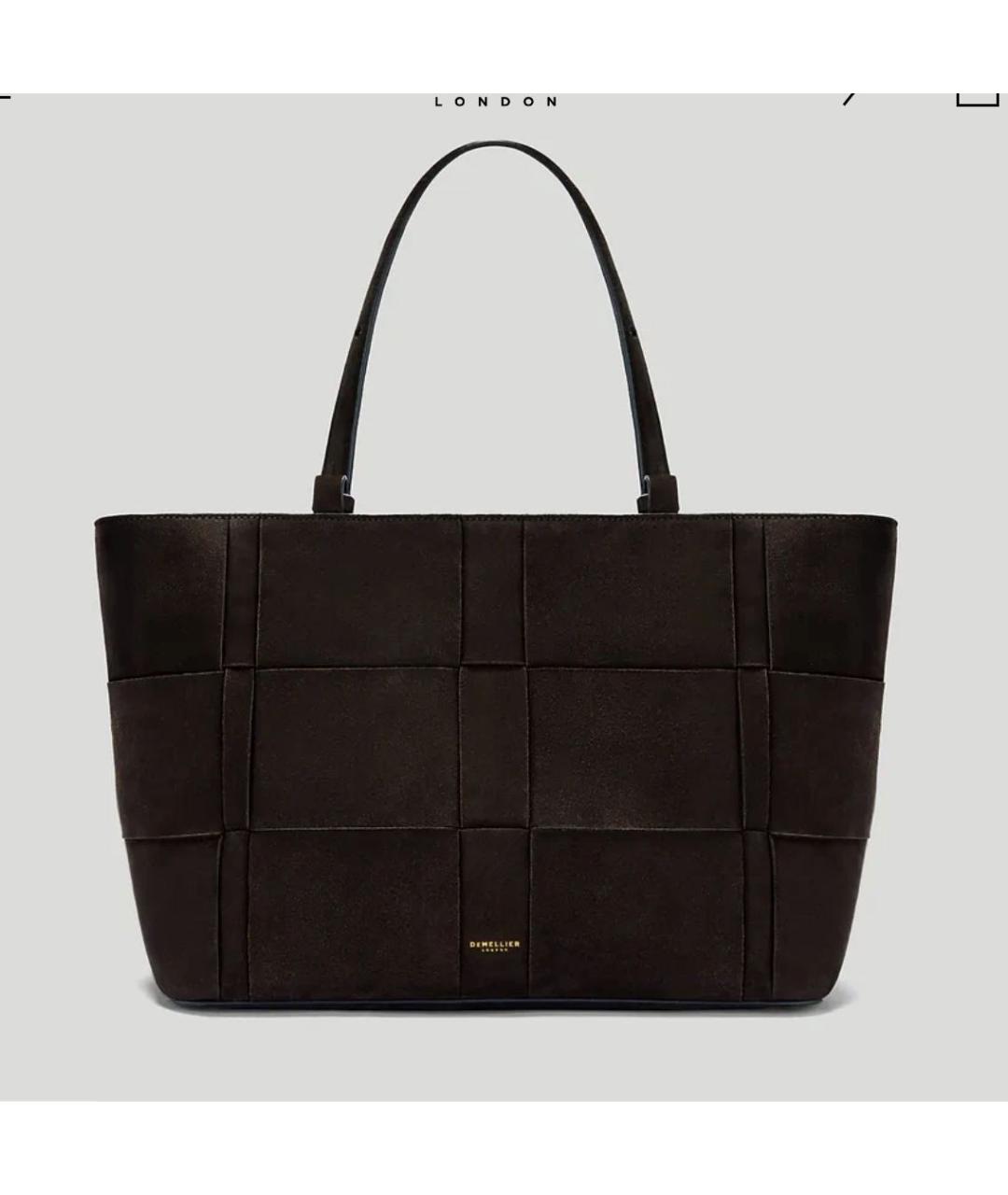 DEMELLIER Коричневая замшевая сумка тоут, фото 5