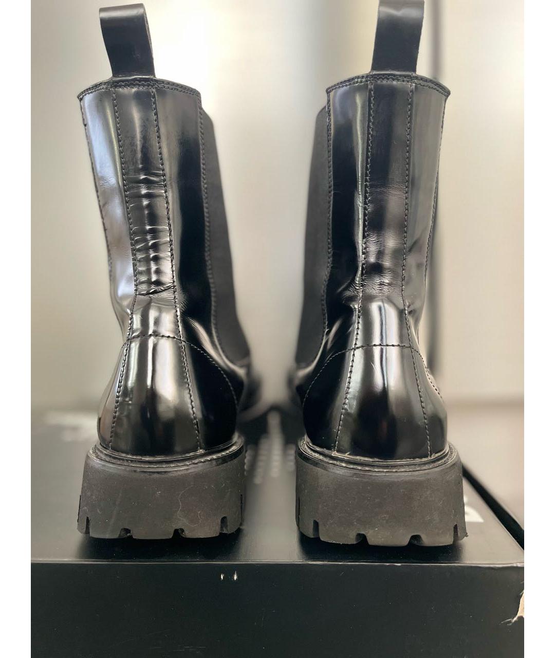 MSGM Черные кожаные высокие ботинки, фото 3