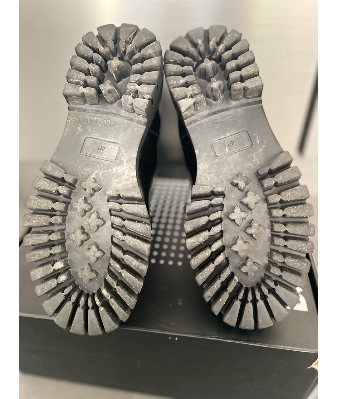 MSGM Черные кожаные высокие ботинки, фото 5