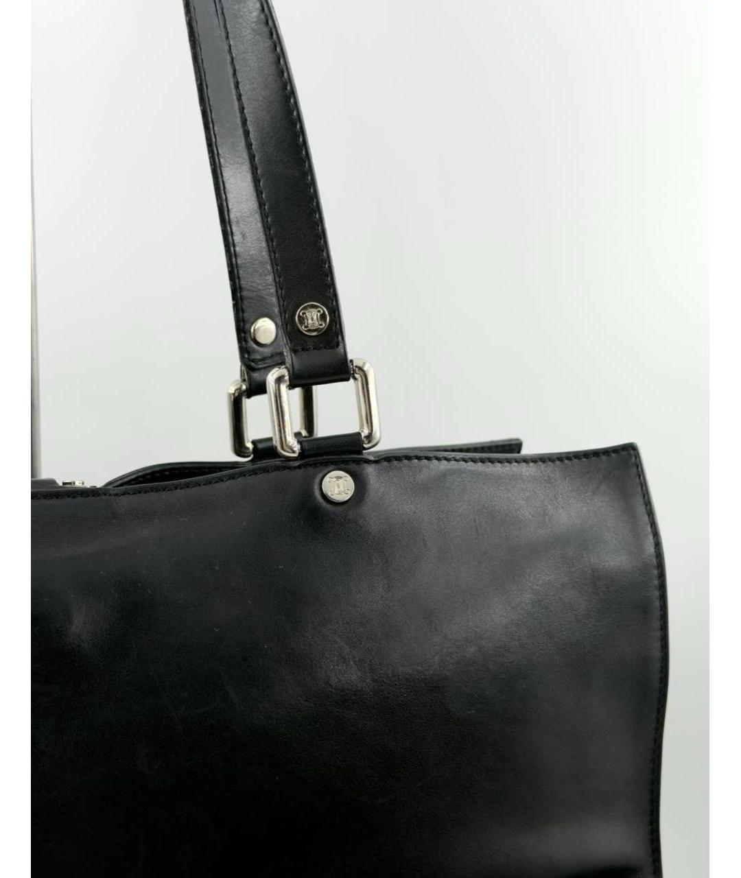 CELINE Черная кожаная сумка через плечо, фото 7