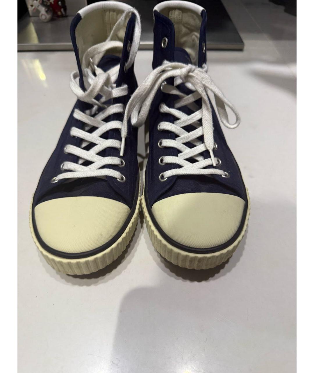 CELINE Темно-синие текстильные кеды, фото 2