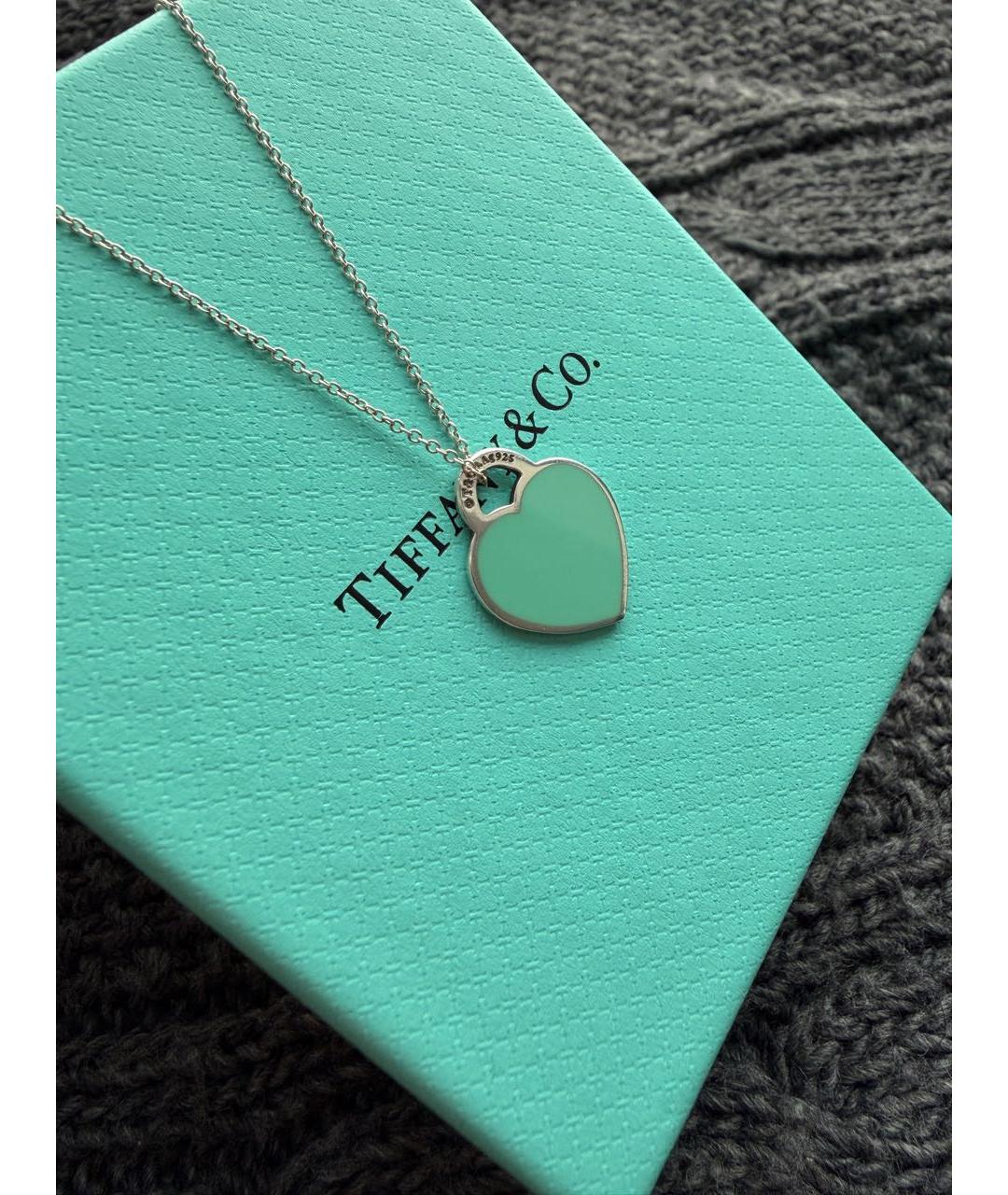 TIFFANY&CO Голубое серебряное колье, фото 6