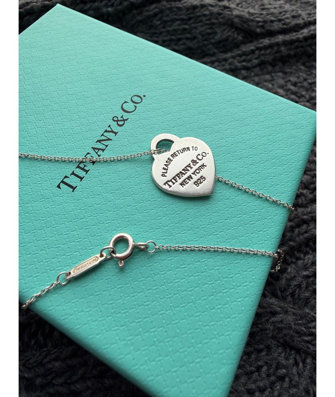 TIFFANY&CO Голубое серебряное колье, фото 5