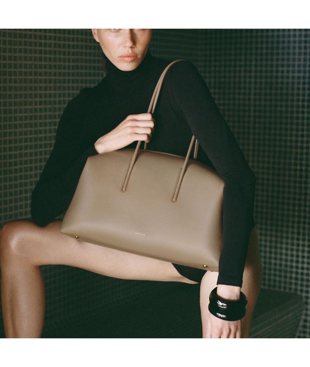 DEMELLIER Бежевая кожаная сумка тоут, фото 2