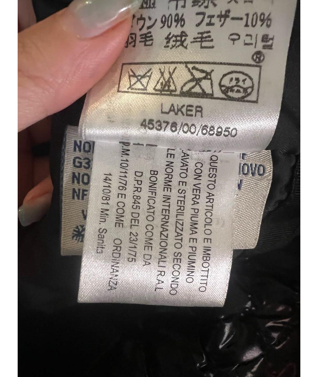 MONCLER Черный полиамидовый пуховик, фото 7