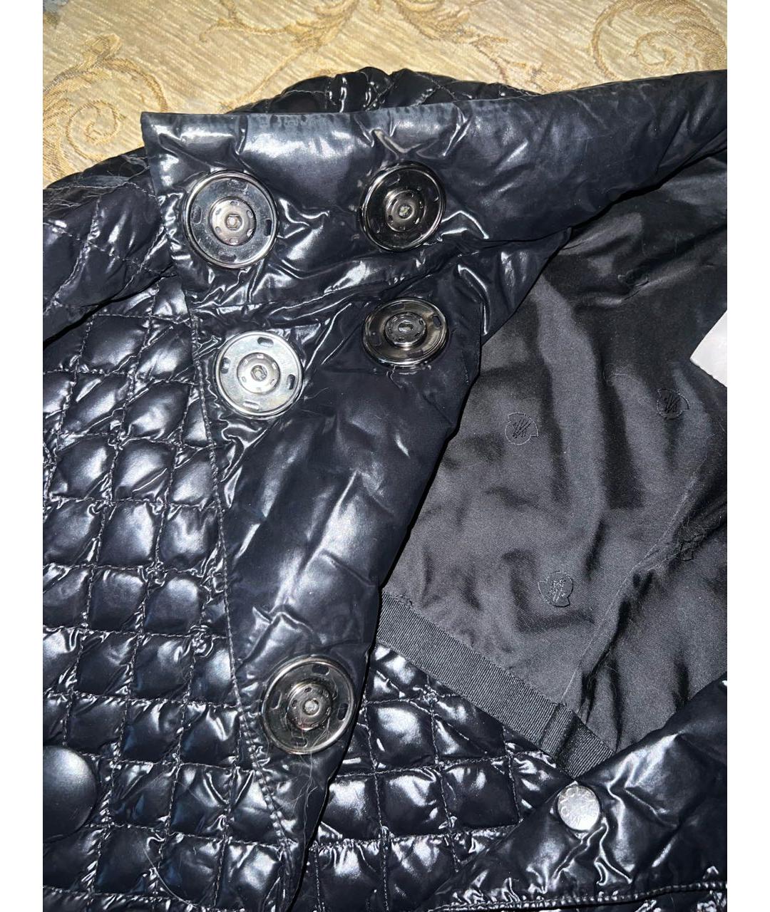 MONCLER Черный полиамидовый пуховик, фото 3