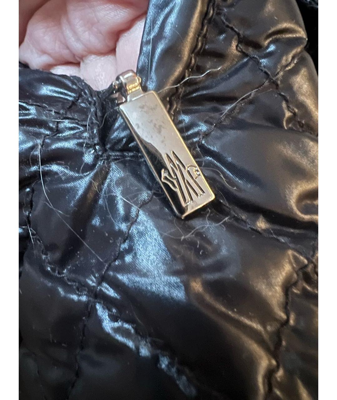 MONCLER Черный полиамидовый пуховик, фото 5