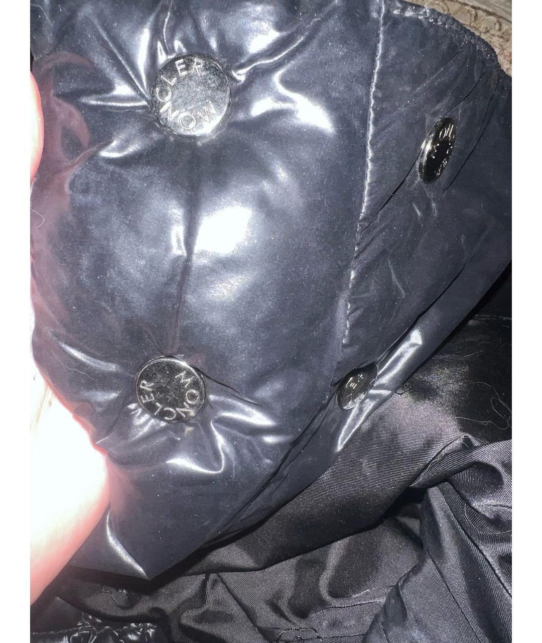 MONCLER Черный полиамидовый пуховик, фото 6