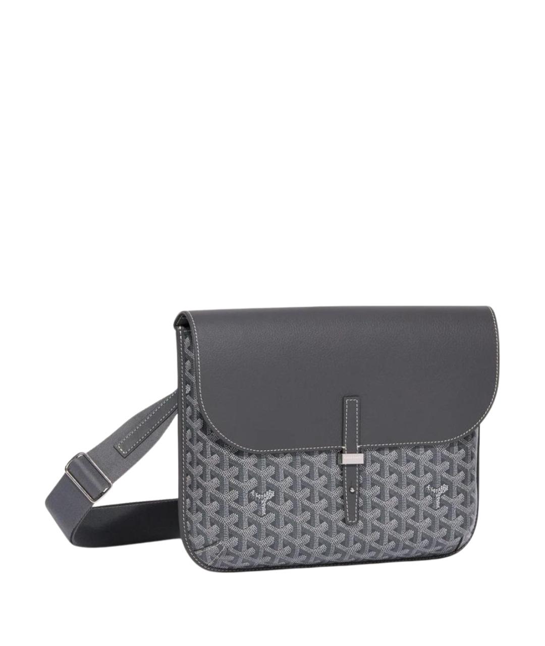 GOYARD Серая кожаная сумка на плечо, фото 1