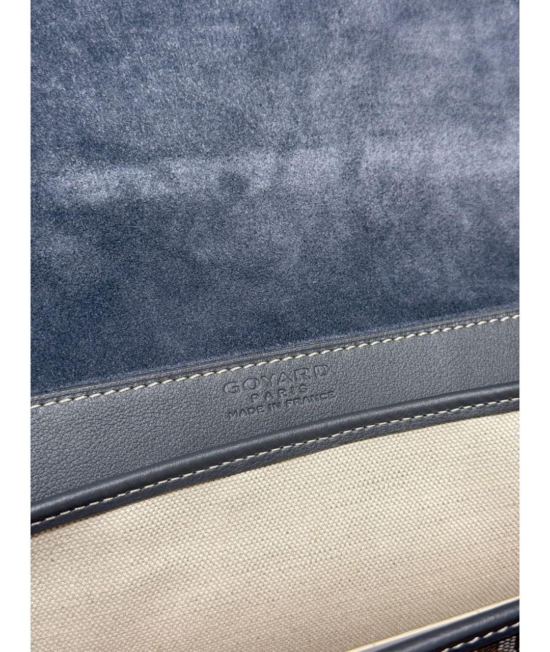 GOYARD Серая кожаная сумка на плечо, фото 5