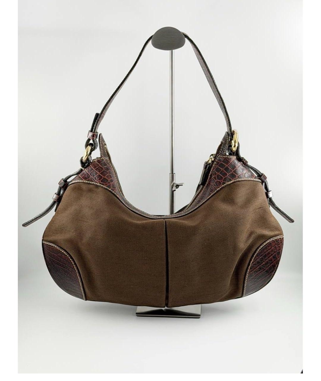 CELINE Коричневая сумка с короткими ручками, фото 2