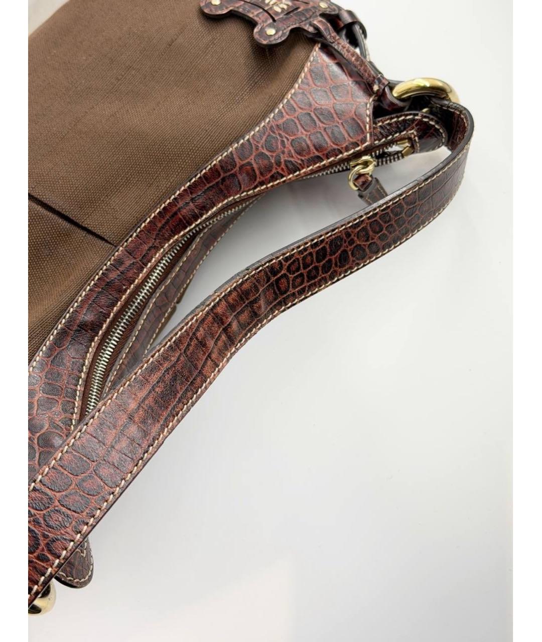 CELINE Коричневая сумка с короткими ручками, фото 5