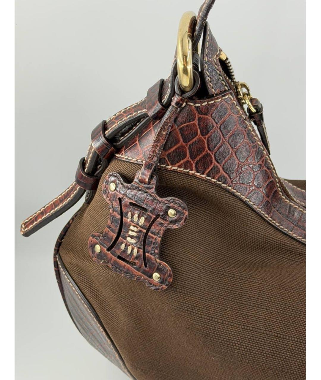 CELINE Коричневая сумка с короткими ручками, фото 3