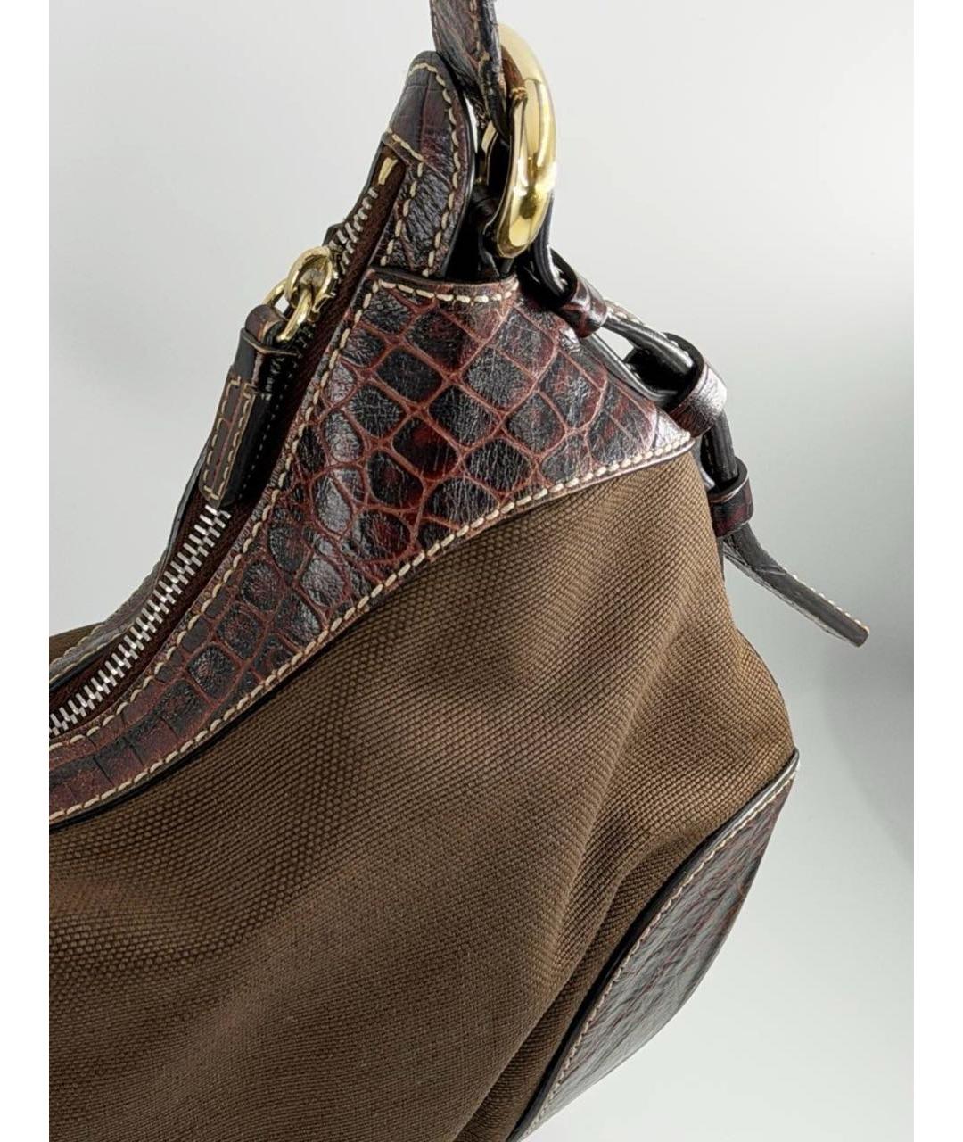 CELINE Коричневая сумка с короткими ручками, фото 4