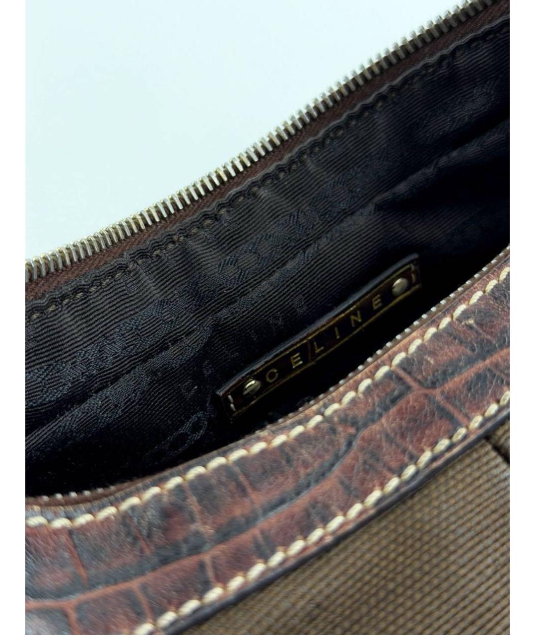 CELINE Коричневая сумка с короткими ручками, фото 7