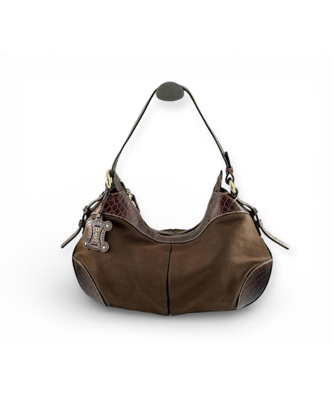 CELINE Коричневая сумка с короткими ручками, фото 8