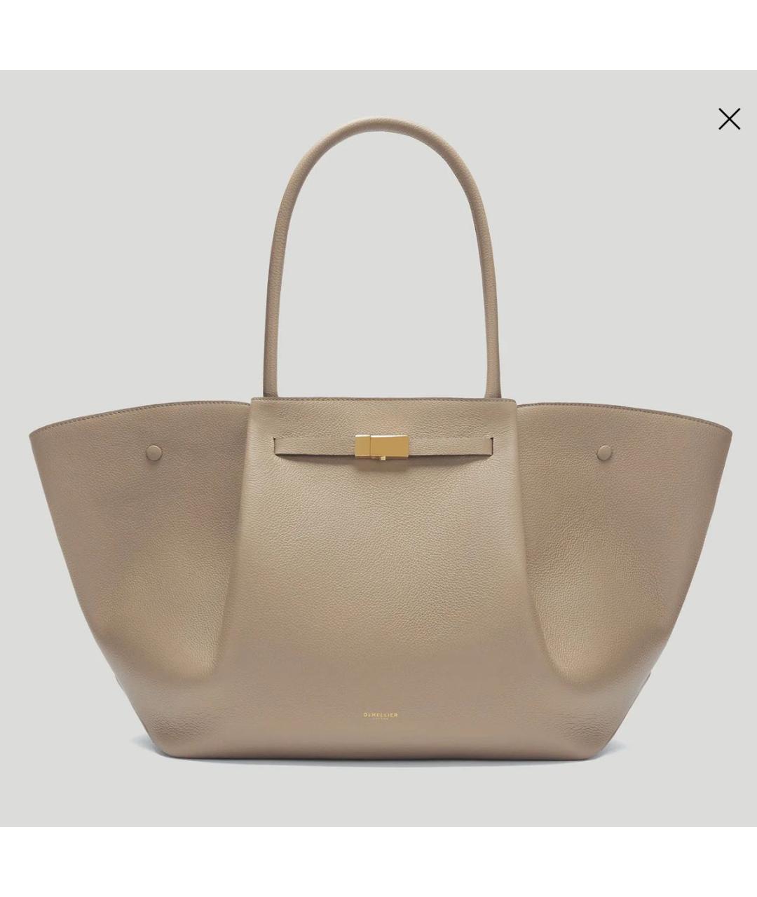 DEMELLIER Бежевая кожаная сумка тоут, фото 4