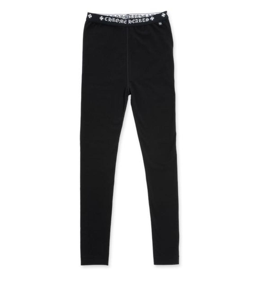 CHROME HEARTS Черные хлопковые леггинсы и велосипедки, фото 5