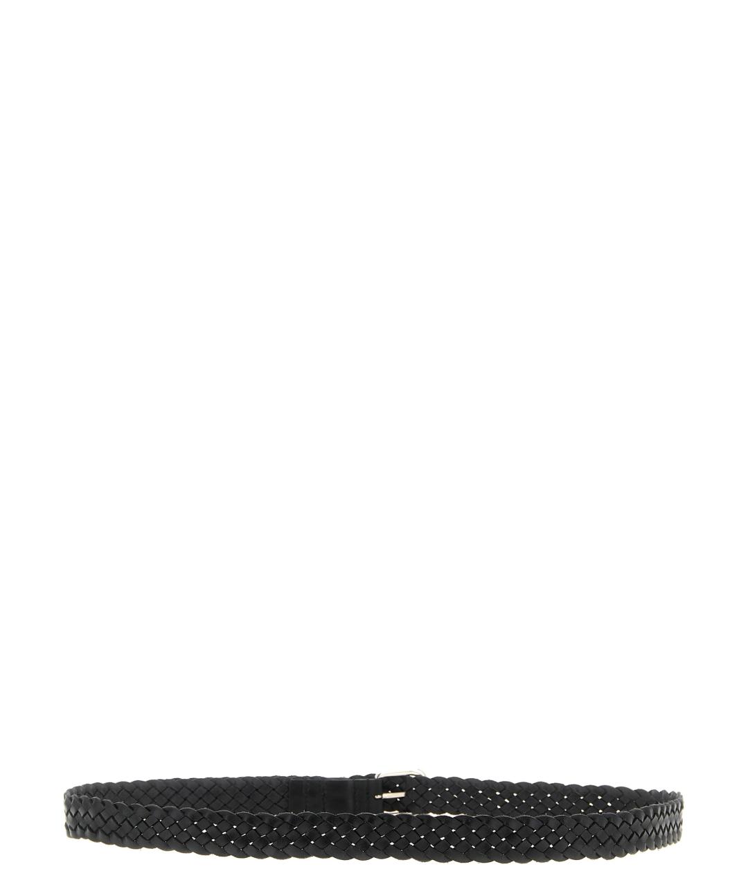 SAINT LAURENT Черный кожаный ремень, фото 2