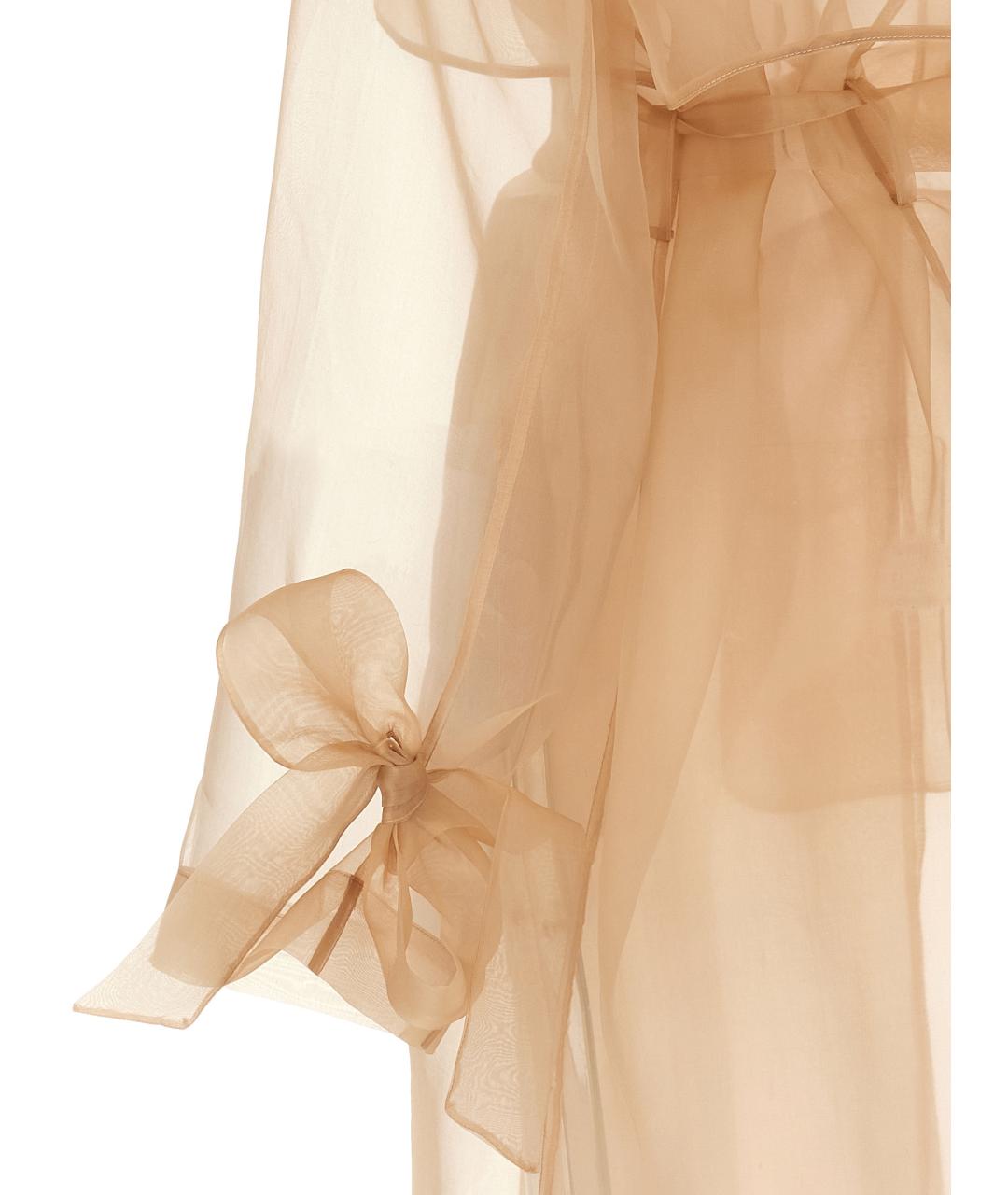 PINKO Розовый шелковый тренч/плащ, фото 4