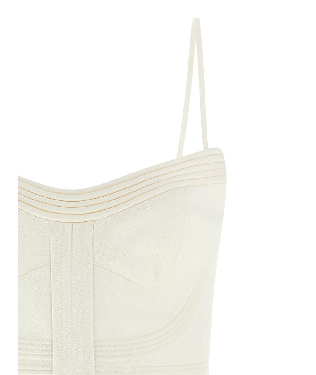 ZIMMERMANN Белое хлопковое коктейльное платье, фото 3