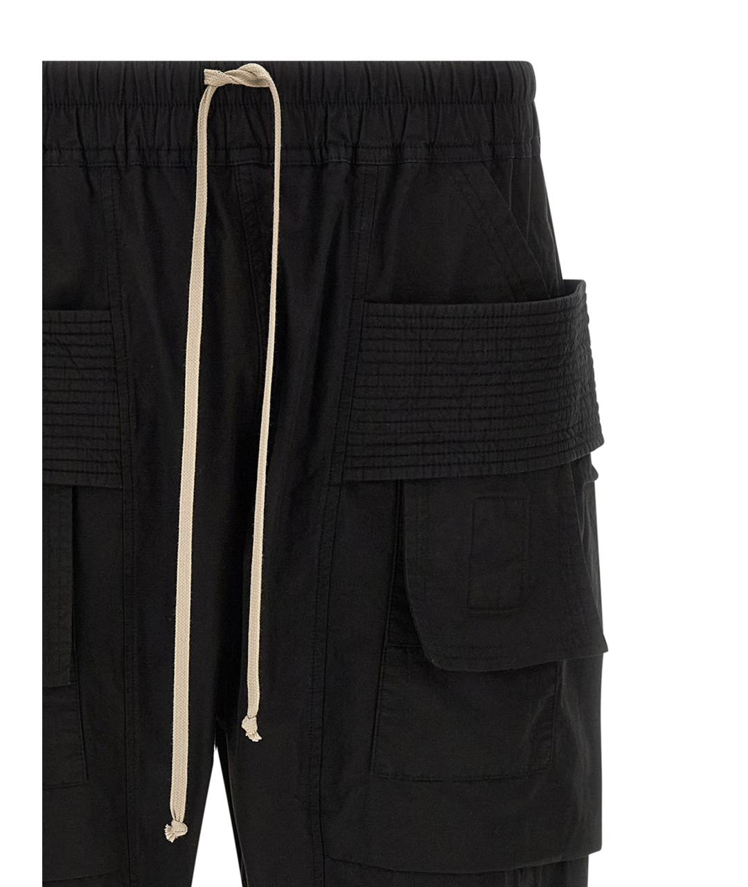 RICK OWENS DRKSHDW Черные хлопковые повседневные брюки, фото 3