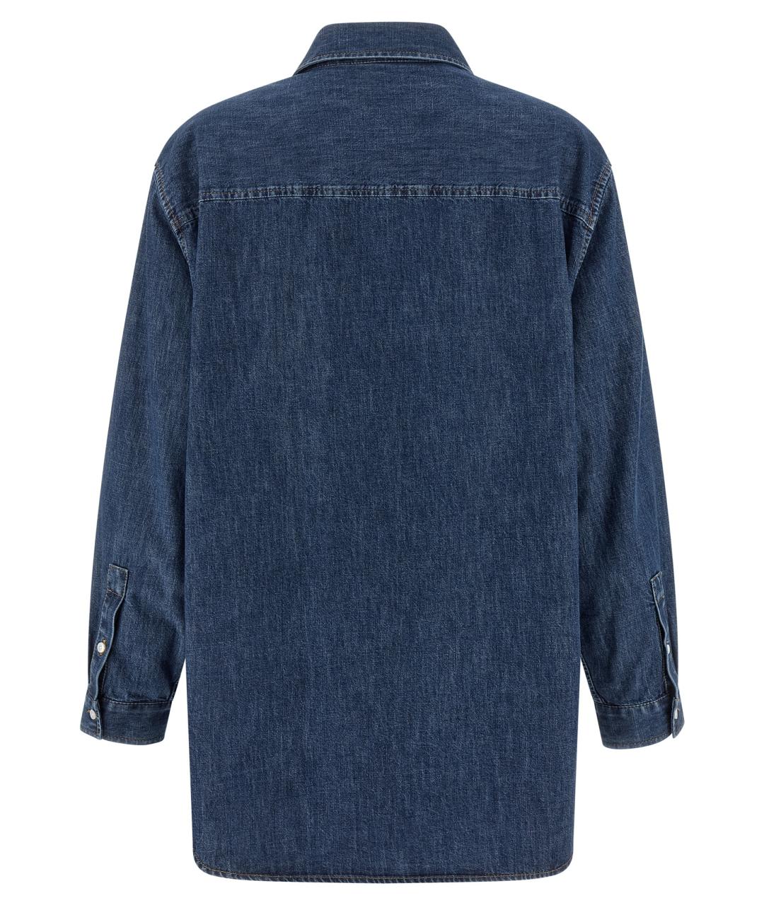 VALENTINO Синяя хлопковая рубашка, фото 2