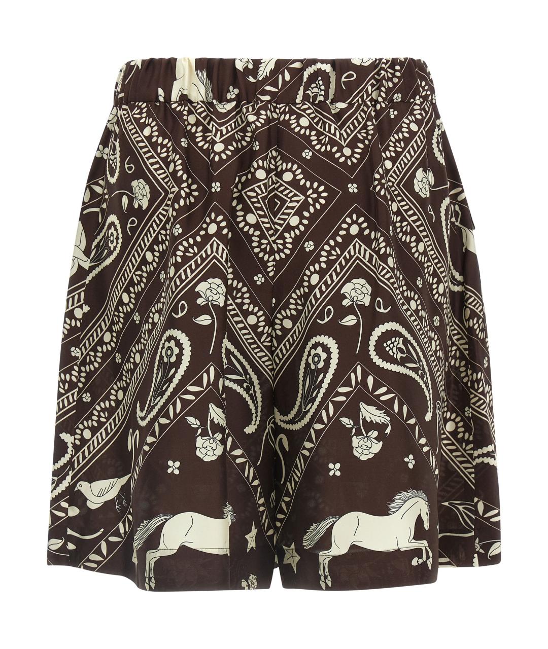 ALBERTO BIANI Коричневые шелковые шорты, фото 2