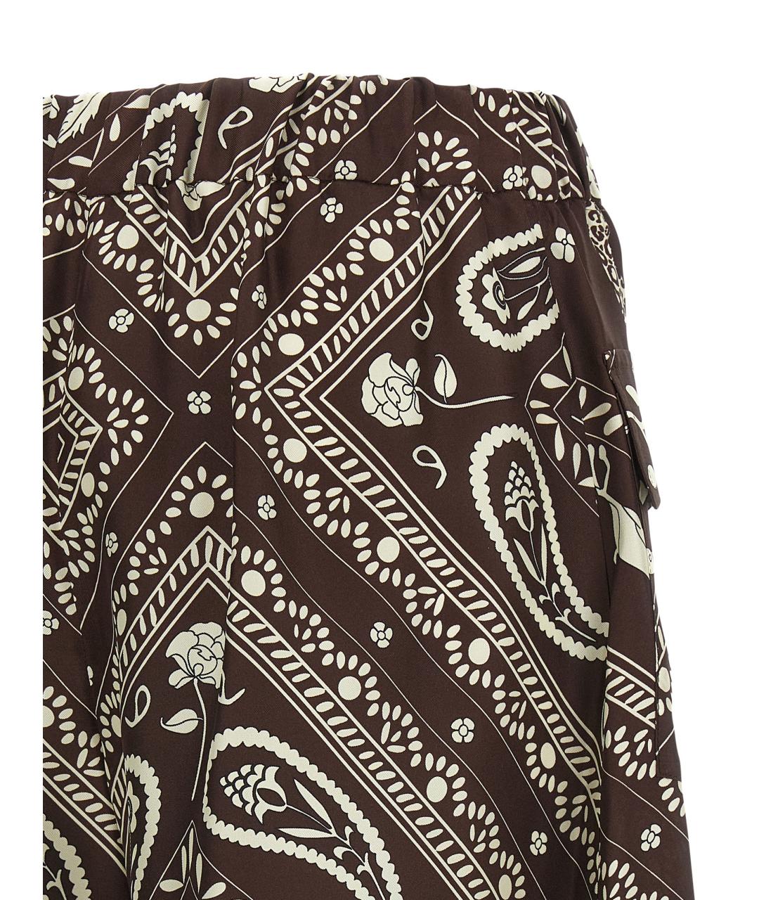 ALBERTO BIANI Коричневые шелковые шорты, фото 4