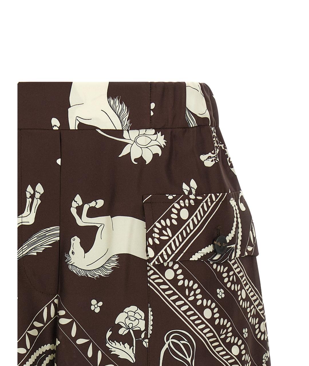 ALBERTO BIANI Коричневые шелковые шорты, фото 3