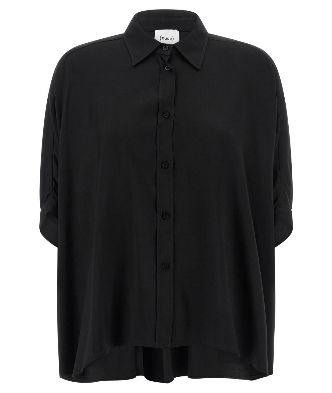 NUDE Черная вискозная блузы, фото 1
