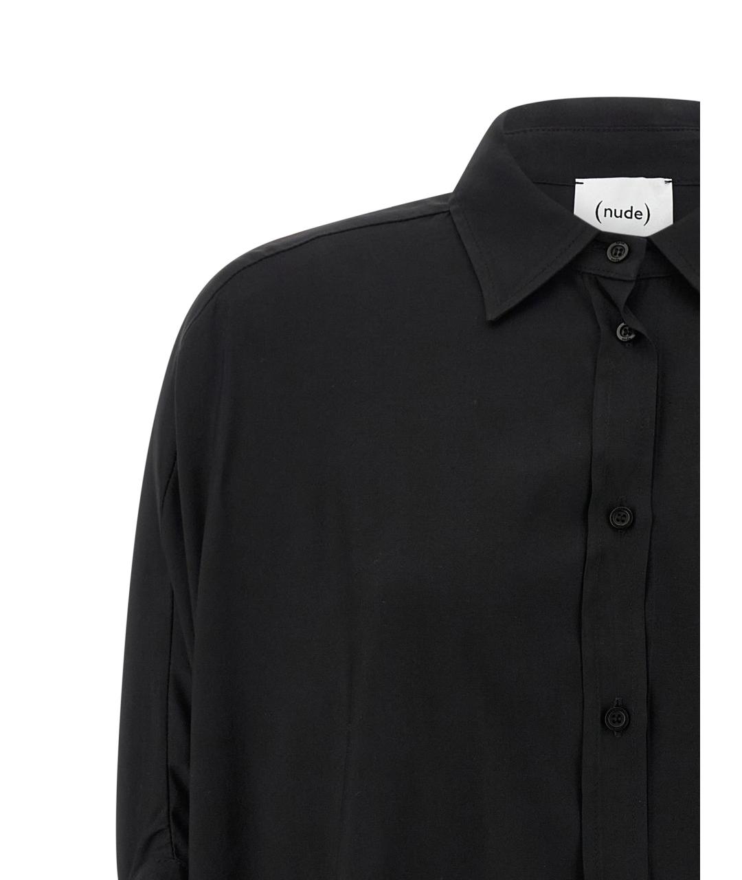 NUDE Черная вискозная блузы, фото 3