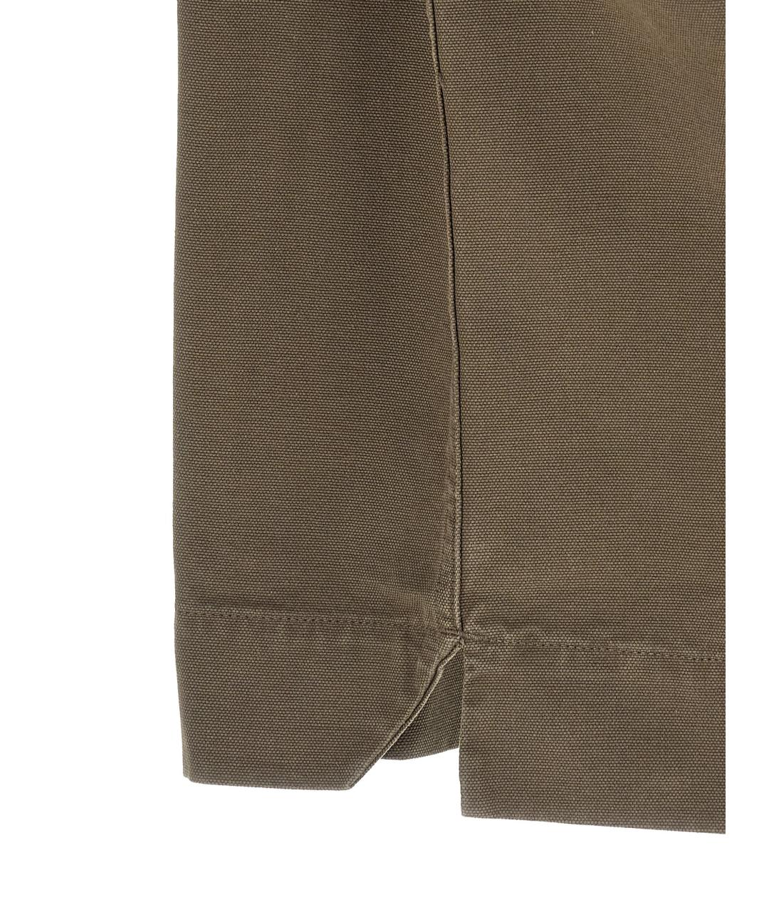 RICK OWENS DRKSHDW Коричневая хлопковая кэжуал рубашка, фото 4