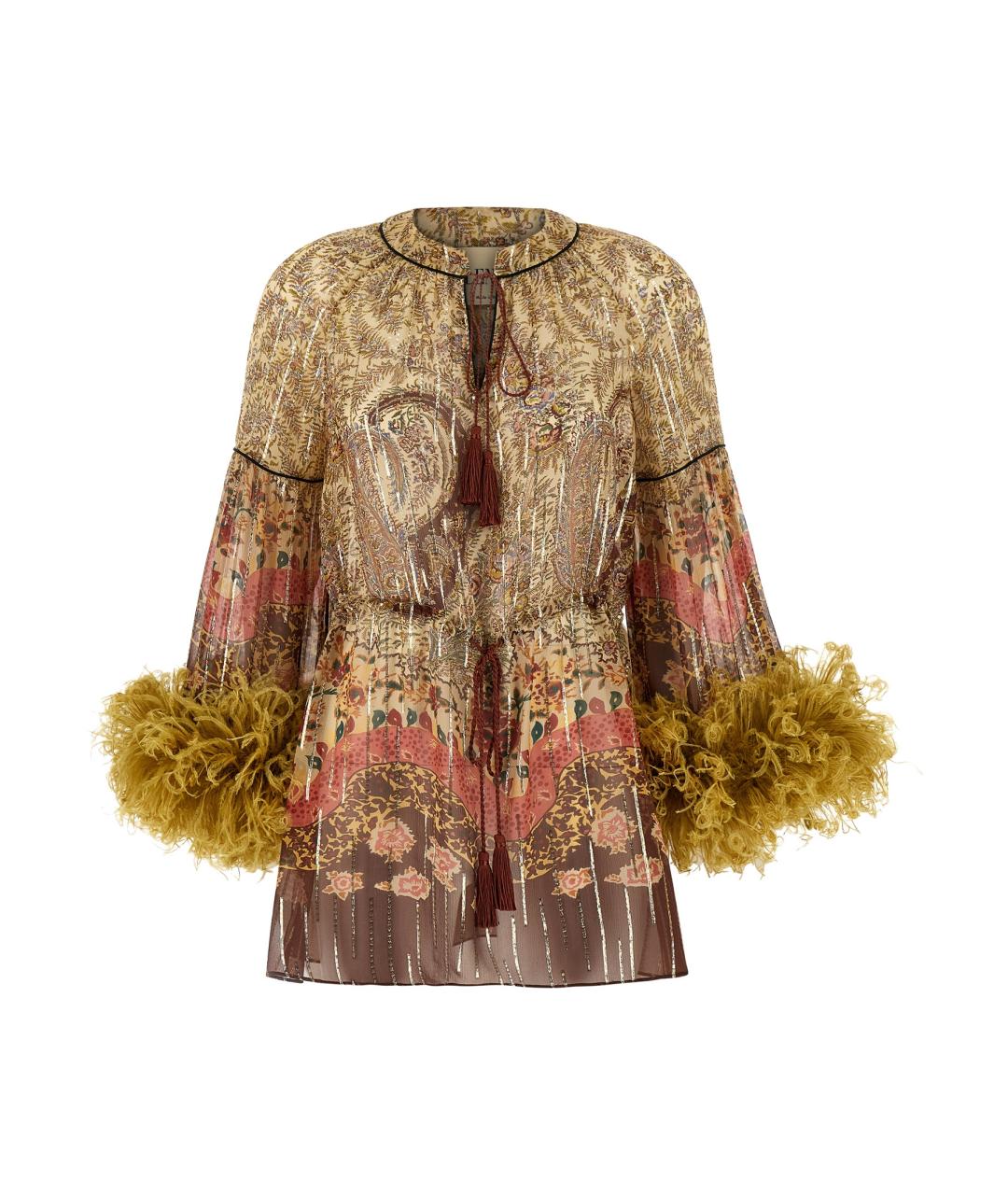 VALENTINO Мульти шелковая блузы, фото 1