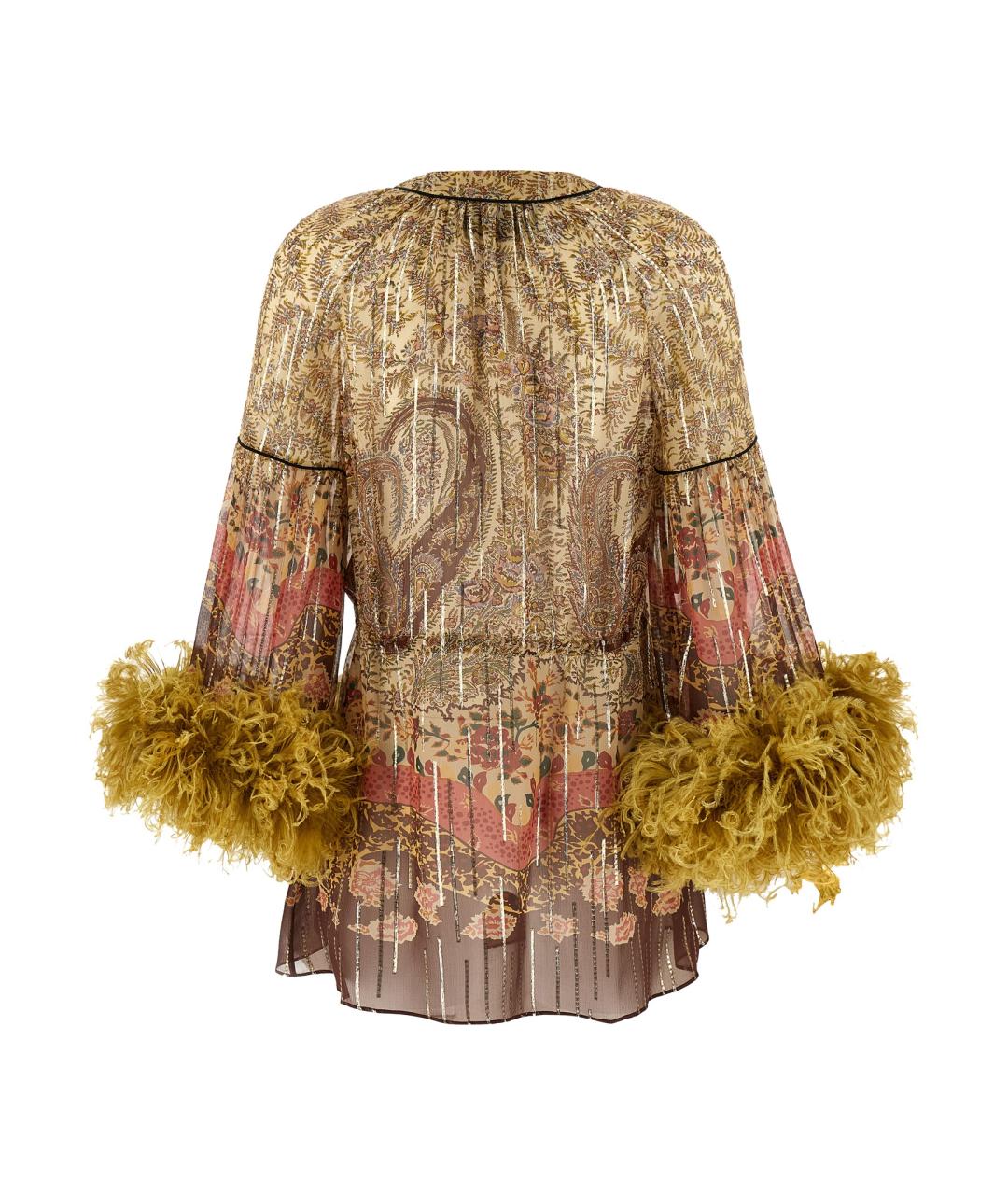 VALENTINO Мульти шелковая блузы, фото 2