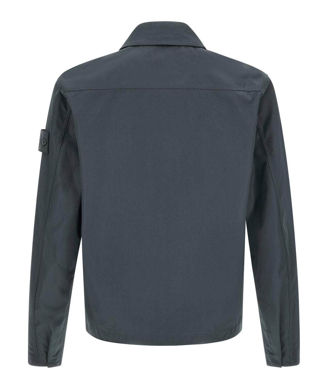 STONE ISLAND Синяя хлопковая кэжуал рубашка, фото 2