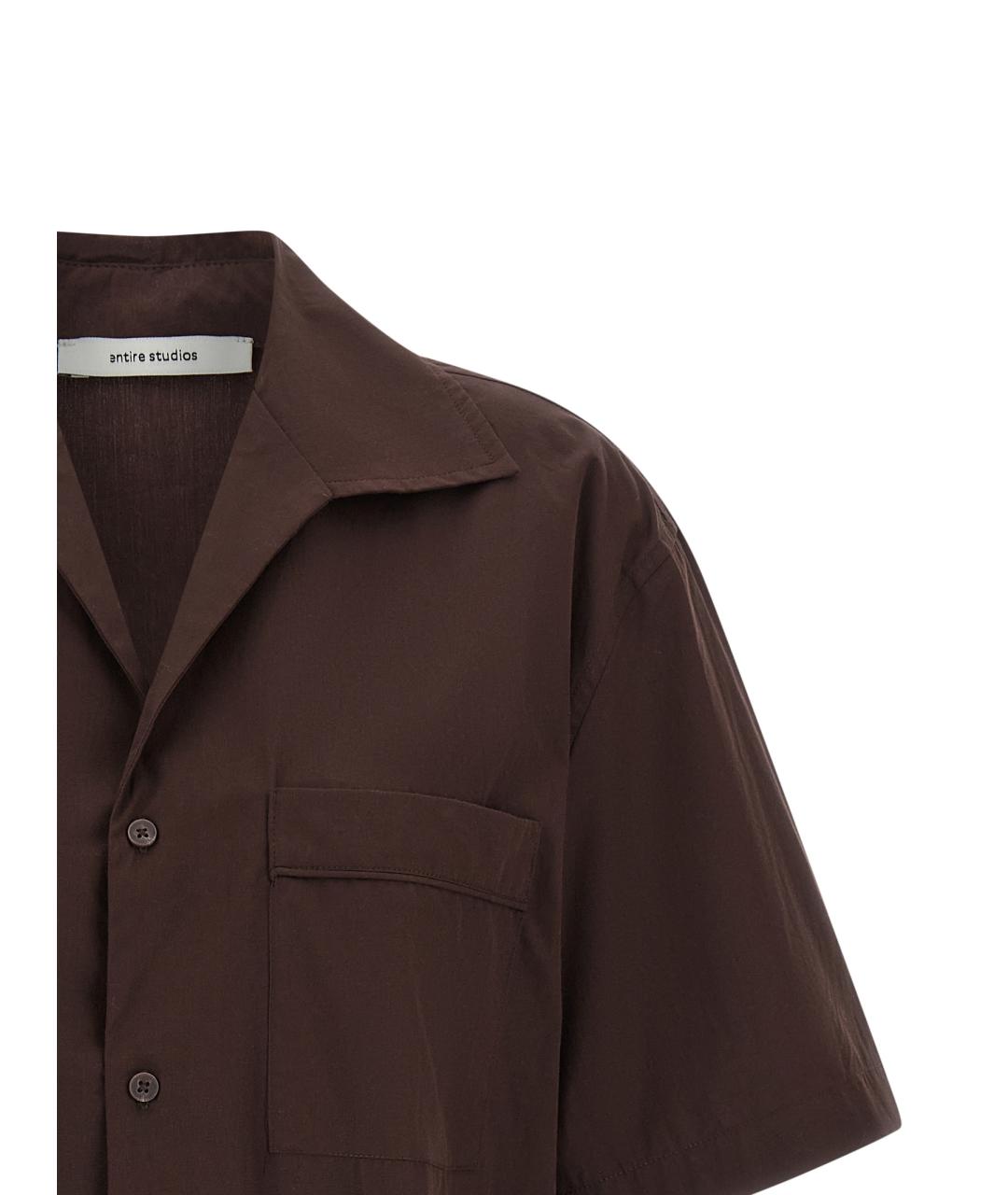 entire studios Коричневая хлопковая рубашка, фото 3