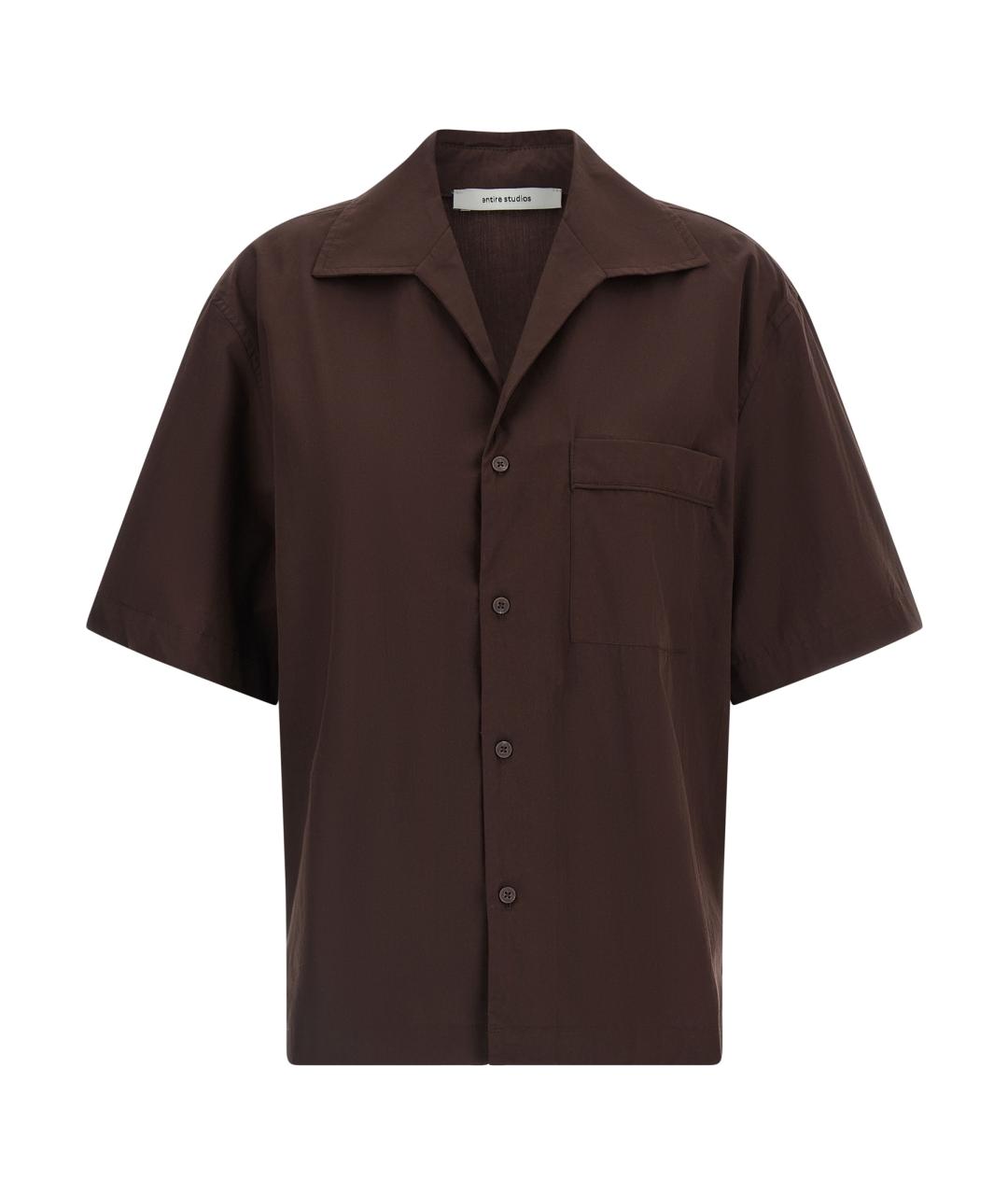 entire studios Коричневая хлопковая рубашка, фото 1